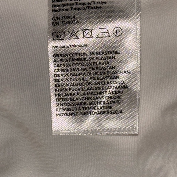 H&M White Long Sleeve Thong Bodysuit Size L - Picture 9 of 10